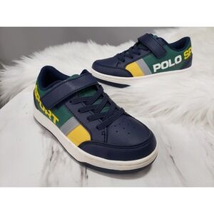 NEW EASY ON / OFF TODDLER Little boy Size 11.5 blue green sneakers shoes